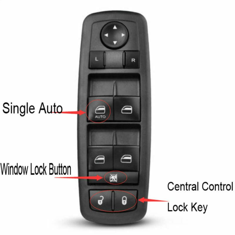 Jeep Liberty 2008-2012 Dodge Nitro 2008-2012 Left Side Power Window Switch